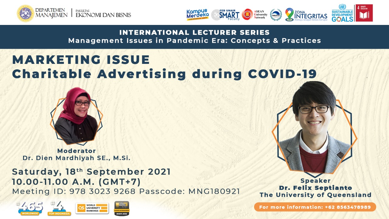 International Lecturer Series: Charitable Advertising during Covid-19